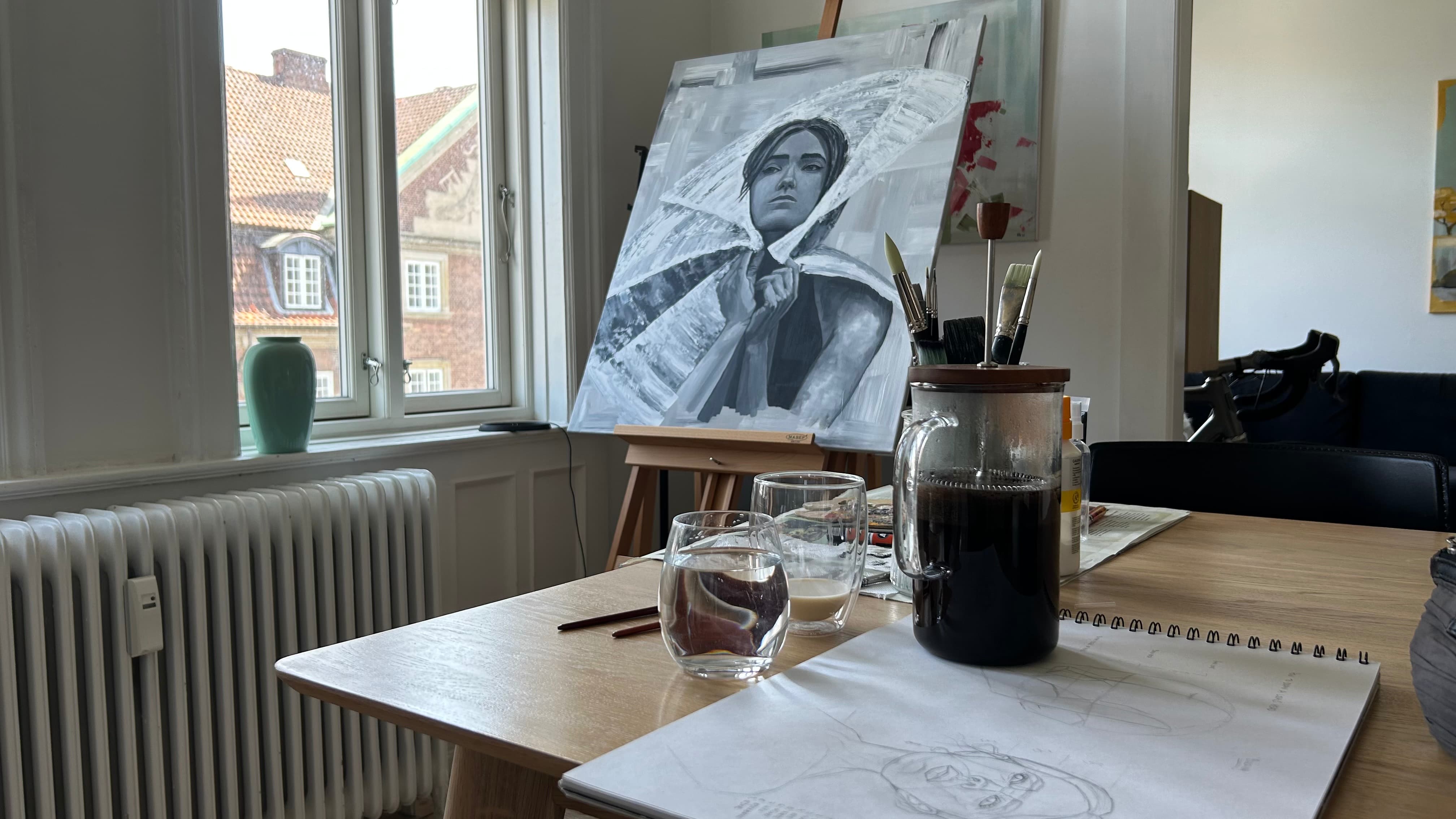 Inside the studio